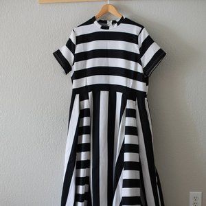 B&W Striped Plus Size Dress